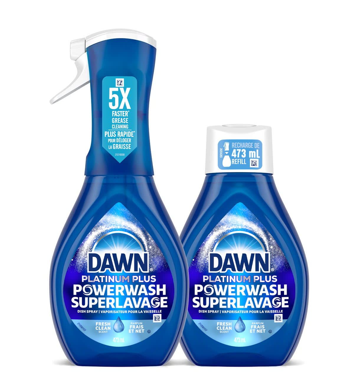 Ensemble de vaporisateur à vaisselle Dawn Powerwash, parfum frais hero image