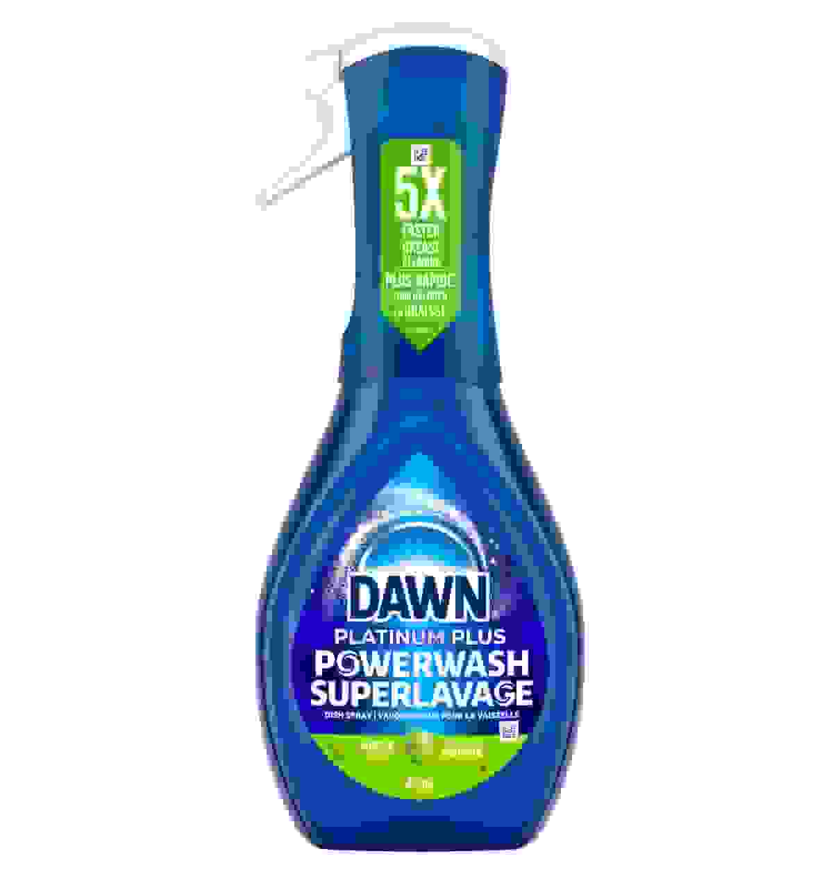 Vaporisateur à vaisselle Dawn Platinum Powerwash, savon à vaisselle, parfum de pomme