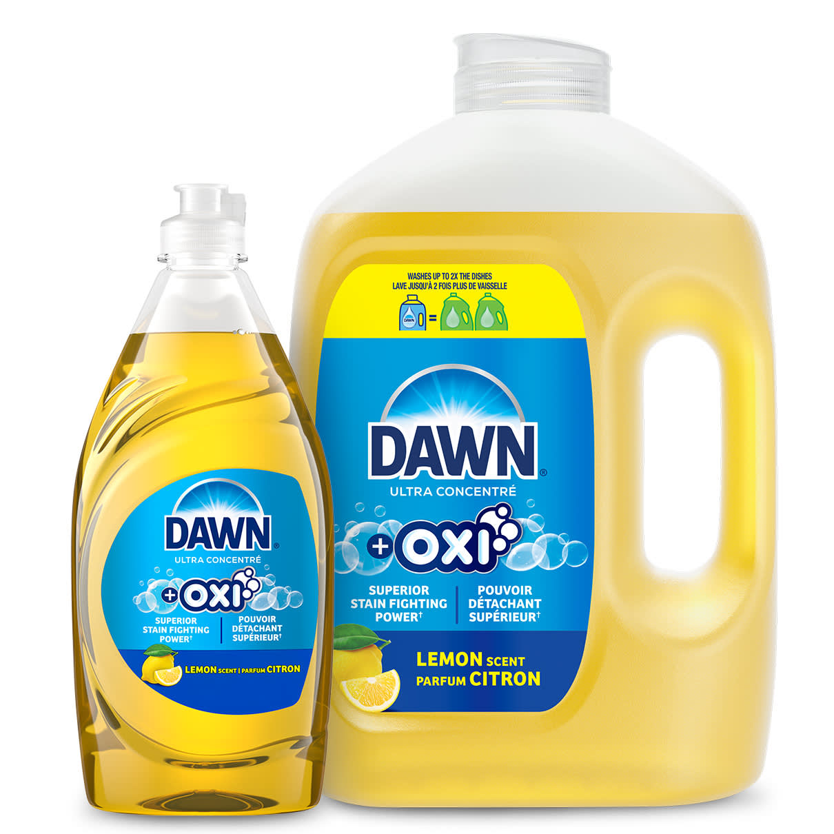 Savon à vaisselle Dawn Ultra Oxi, liquide à vaisselle, parfum citronné