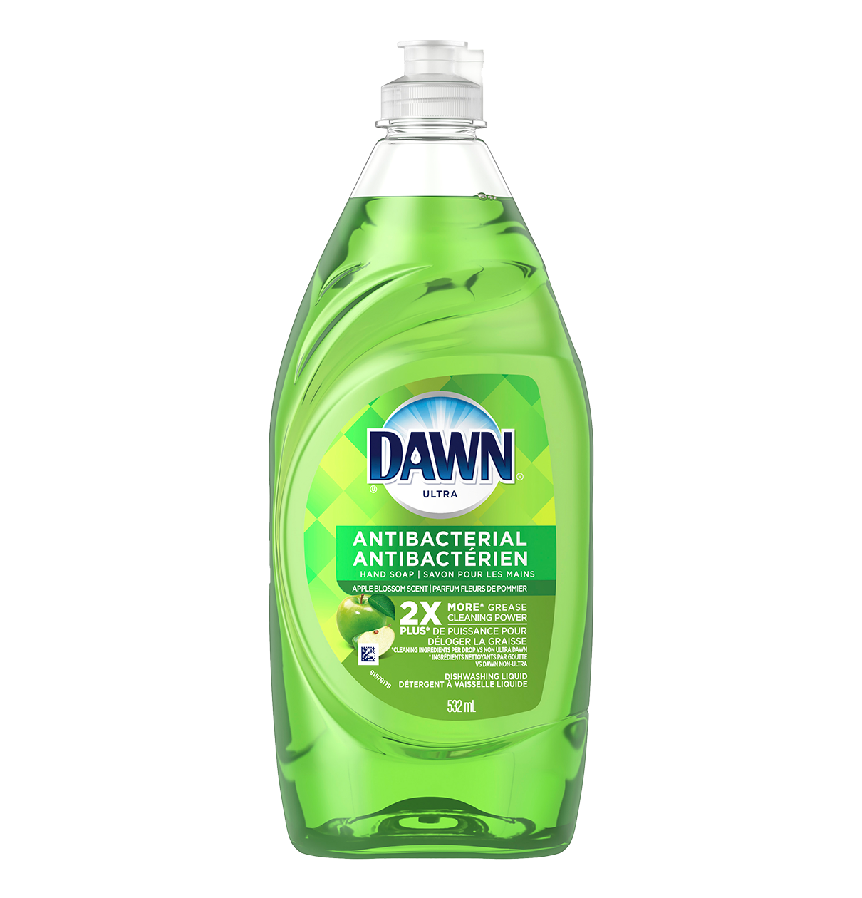 Dawn Antibacterial (savon antibactérien pour les mains), liquide à vaisselle, fleur de pommier