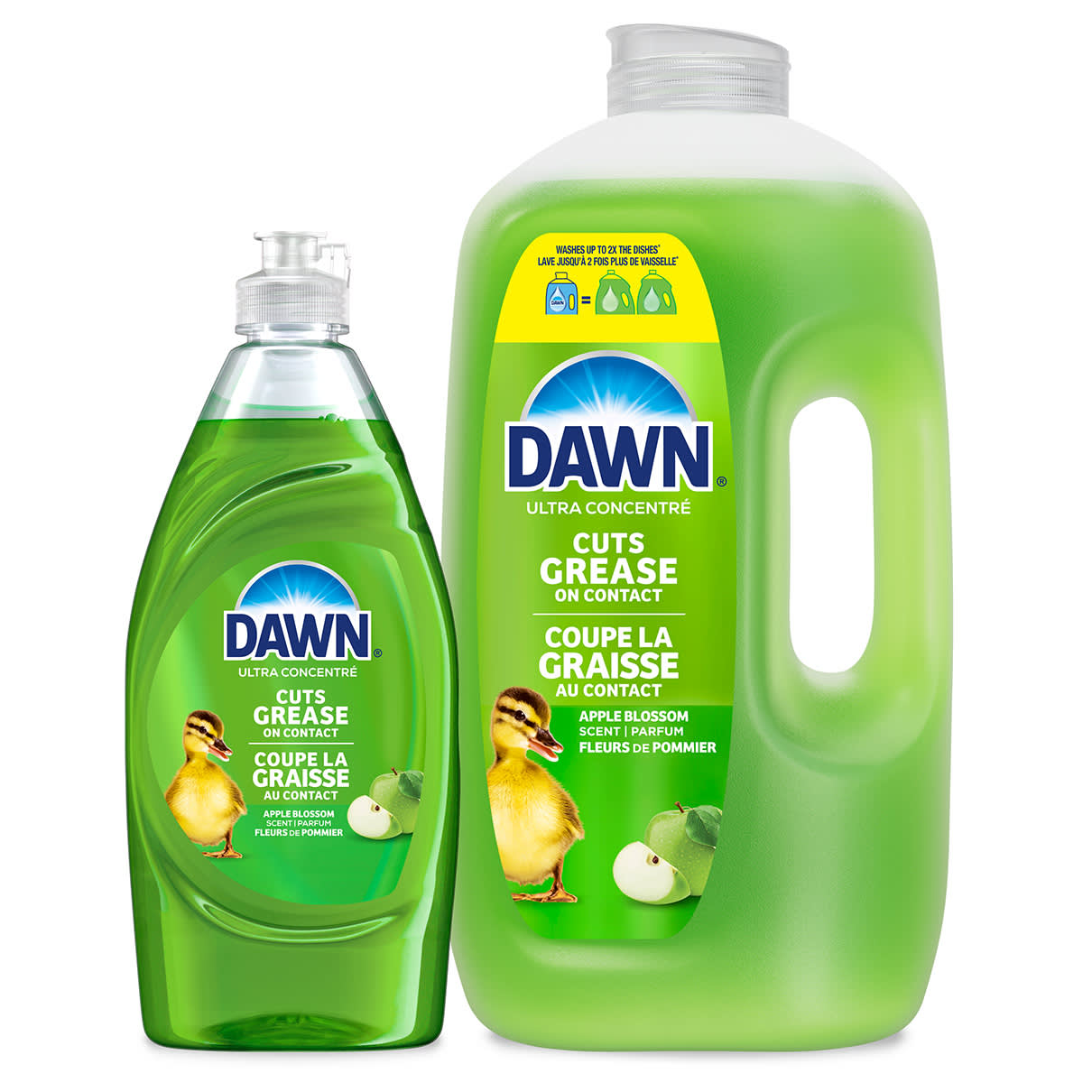 Savon à vaisselle Dawn Ultra, élimine les bactéries, parfum de fleurs de pommier