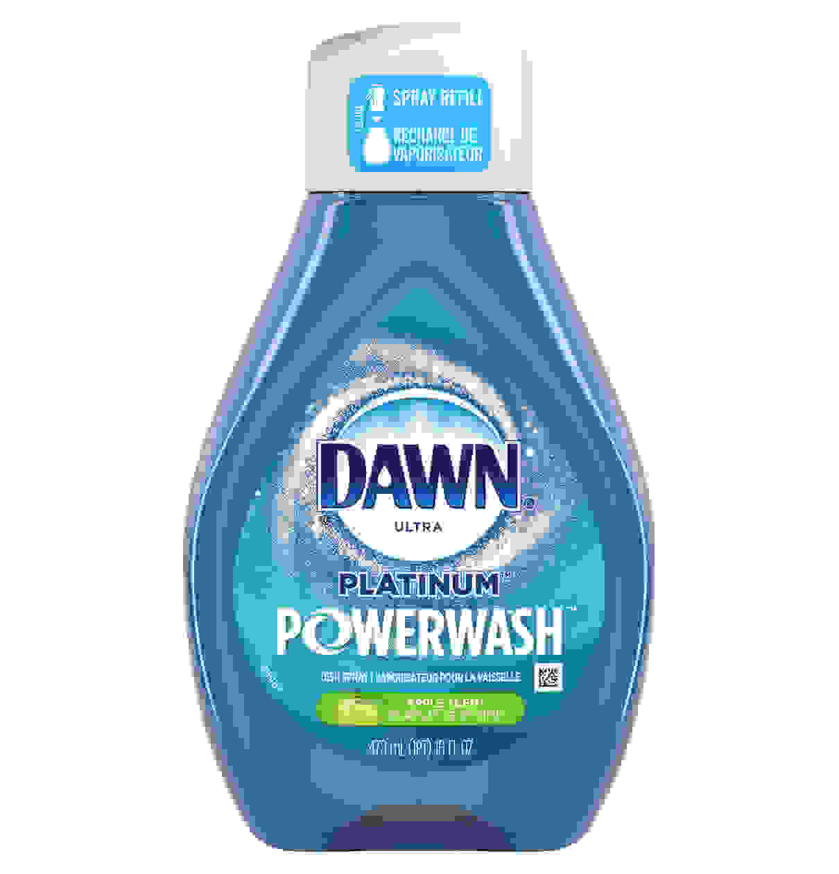 Vaporisateur à vaisselle Dawn Platinum Powerwash, savon à vaisselle, recharge au parfum de pomme