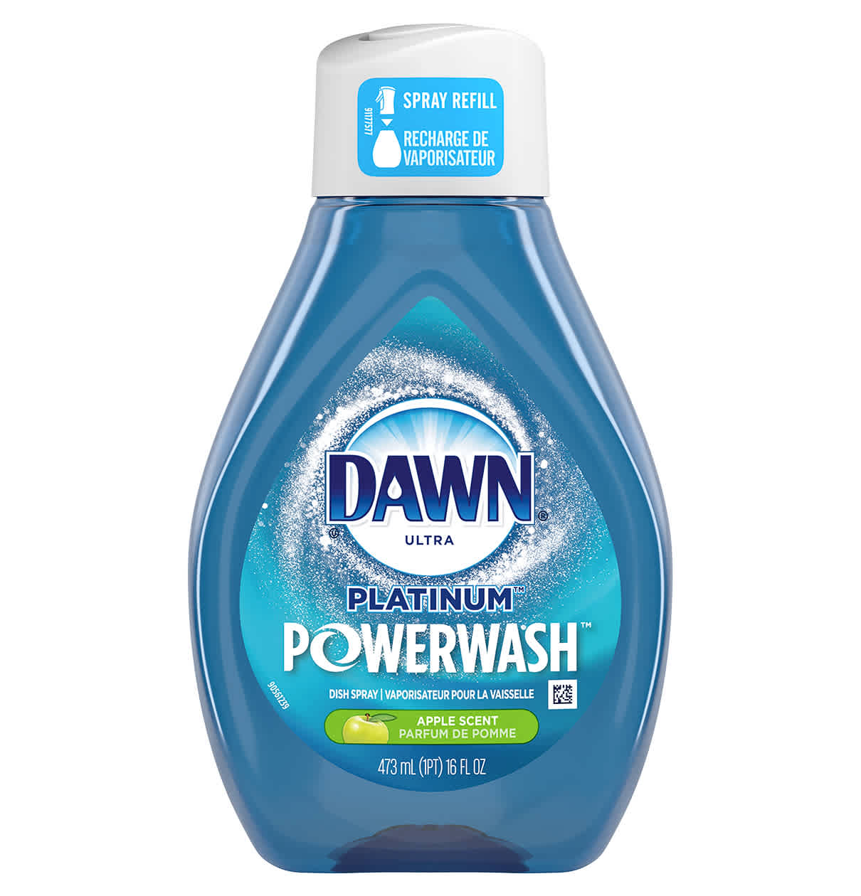 Vaporisateur à vaisselle Dawn Platinum Powerwash, savon à vaisselle, recharge au parfum de pomme