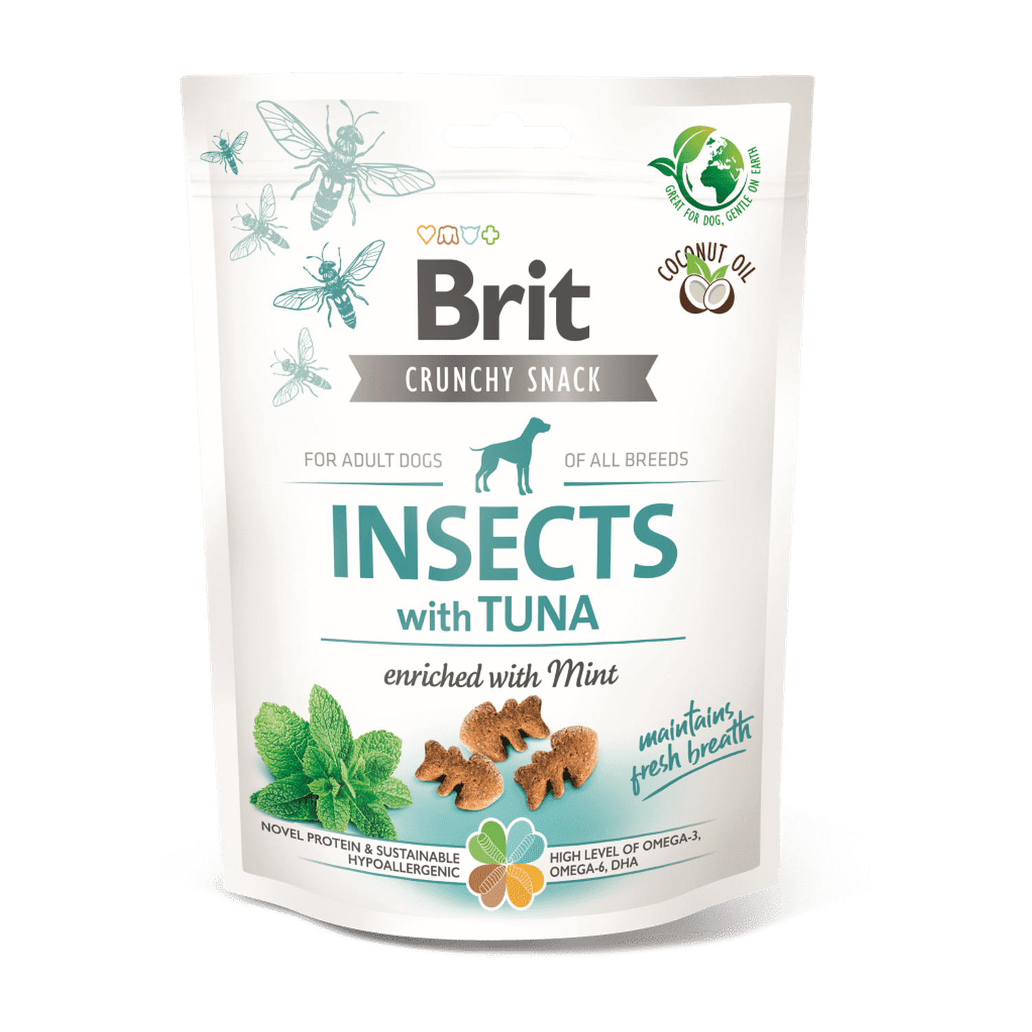 Brit Care Dog Crunchy Cracker. Insects with Tuna enriched with Mint