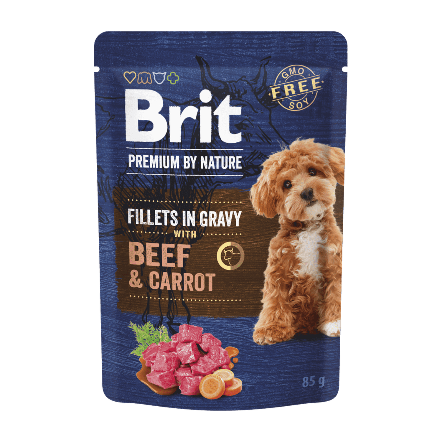 Brit Premium by Nature Dog Fillets in Gravy with Beef & Carrot