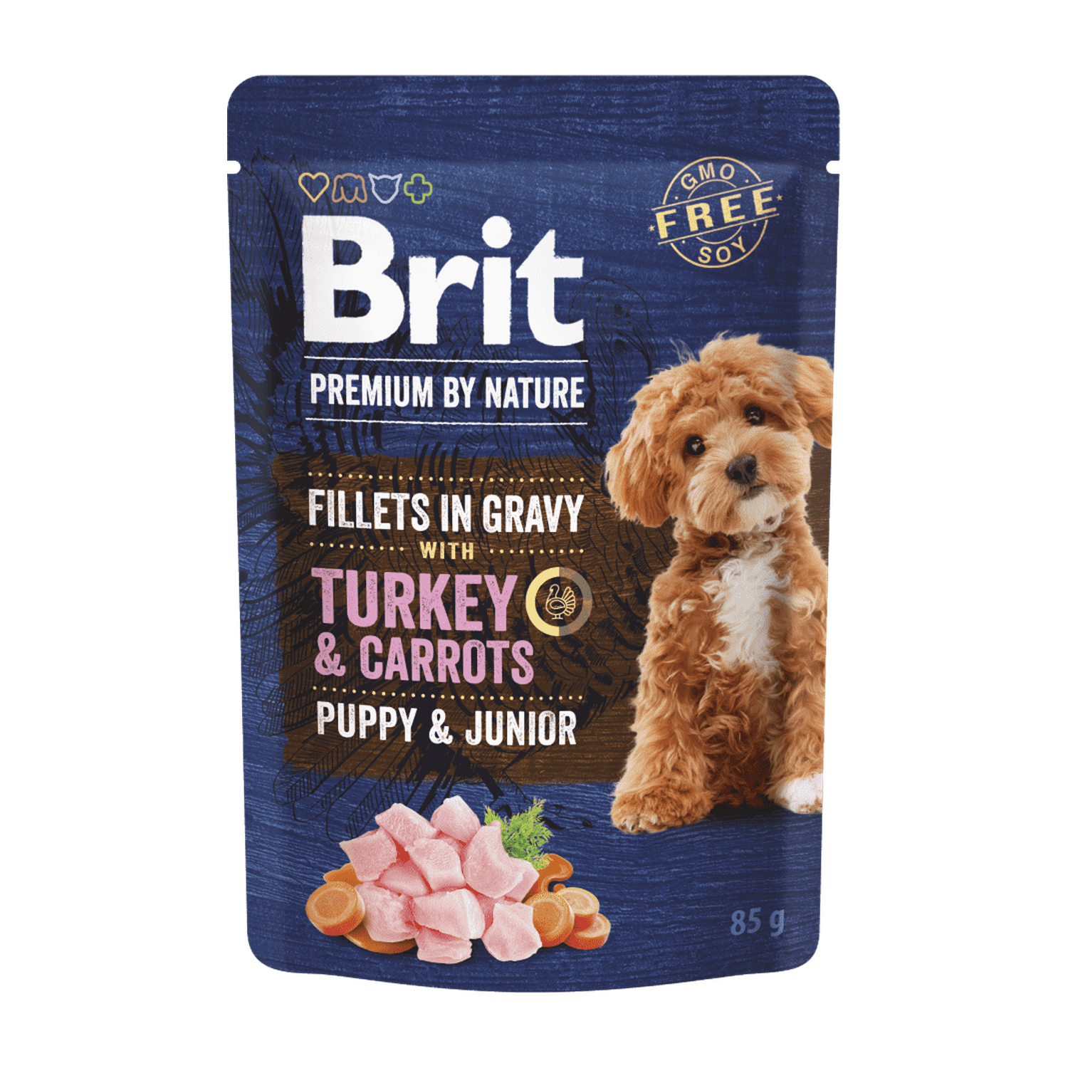 Brit Premium by Nature Dog Puppy & Junior Fillets in Gravy with Turkey & Carrots