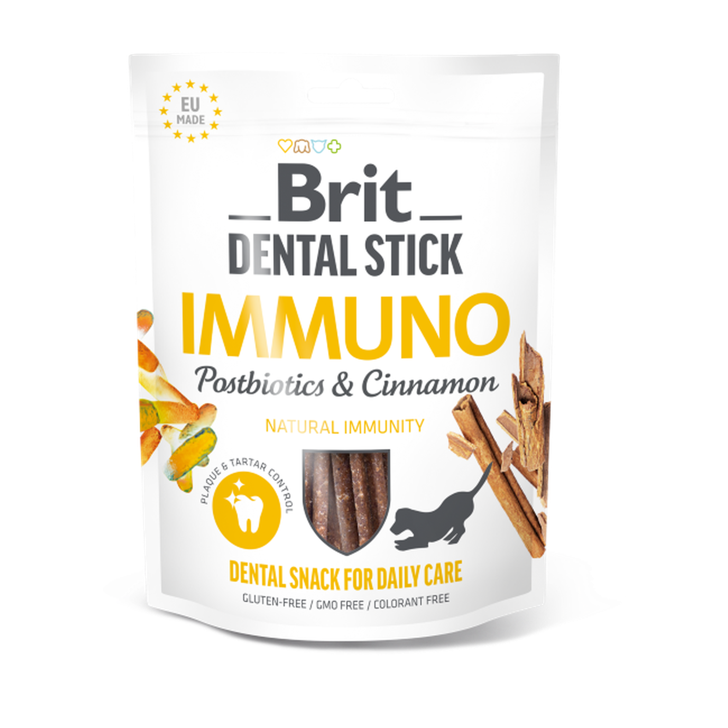 Brit Dental Stick Immuno with Postbiotics & Cinnamon 7 pcs