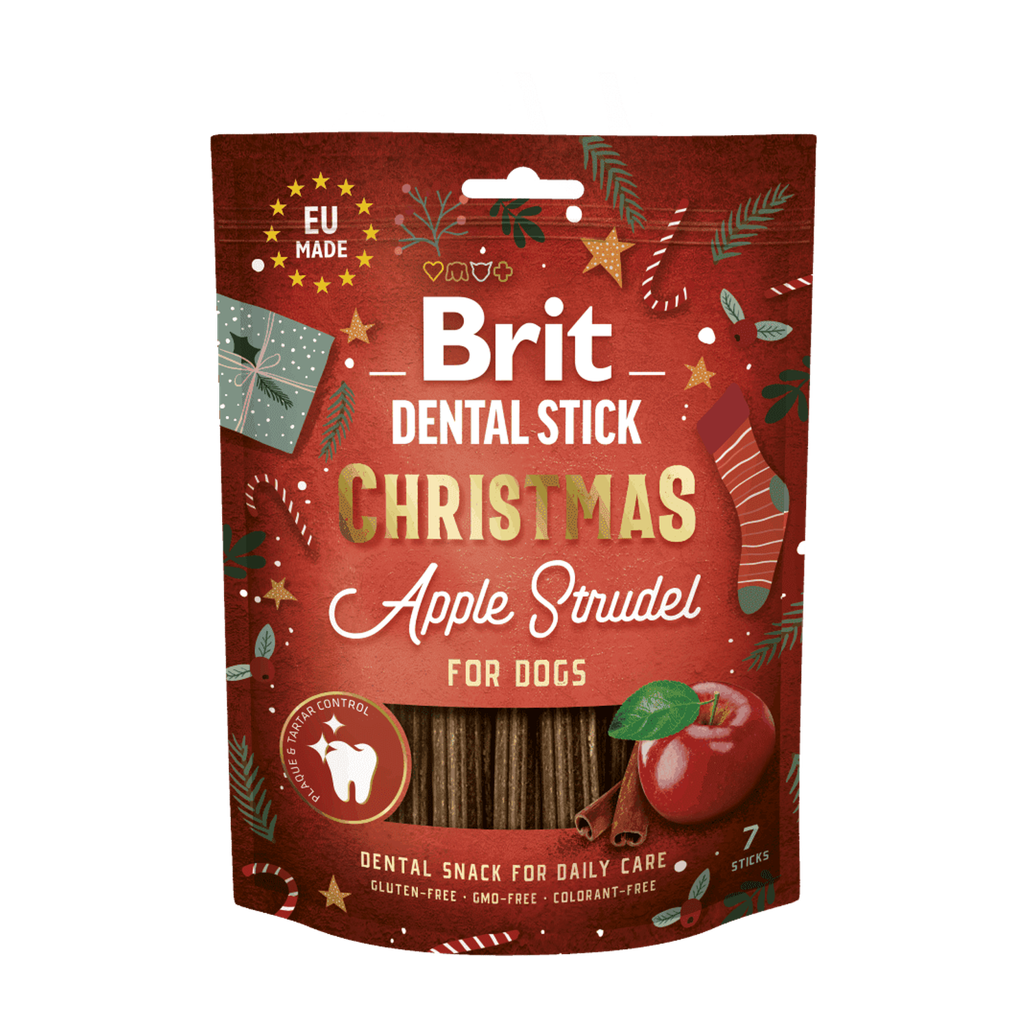 Brit Care Dog Christmas Dental Stick Apple Strudel