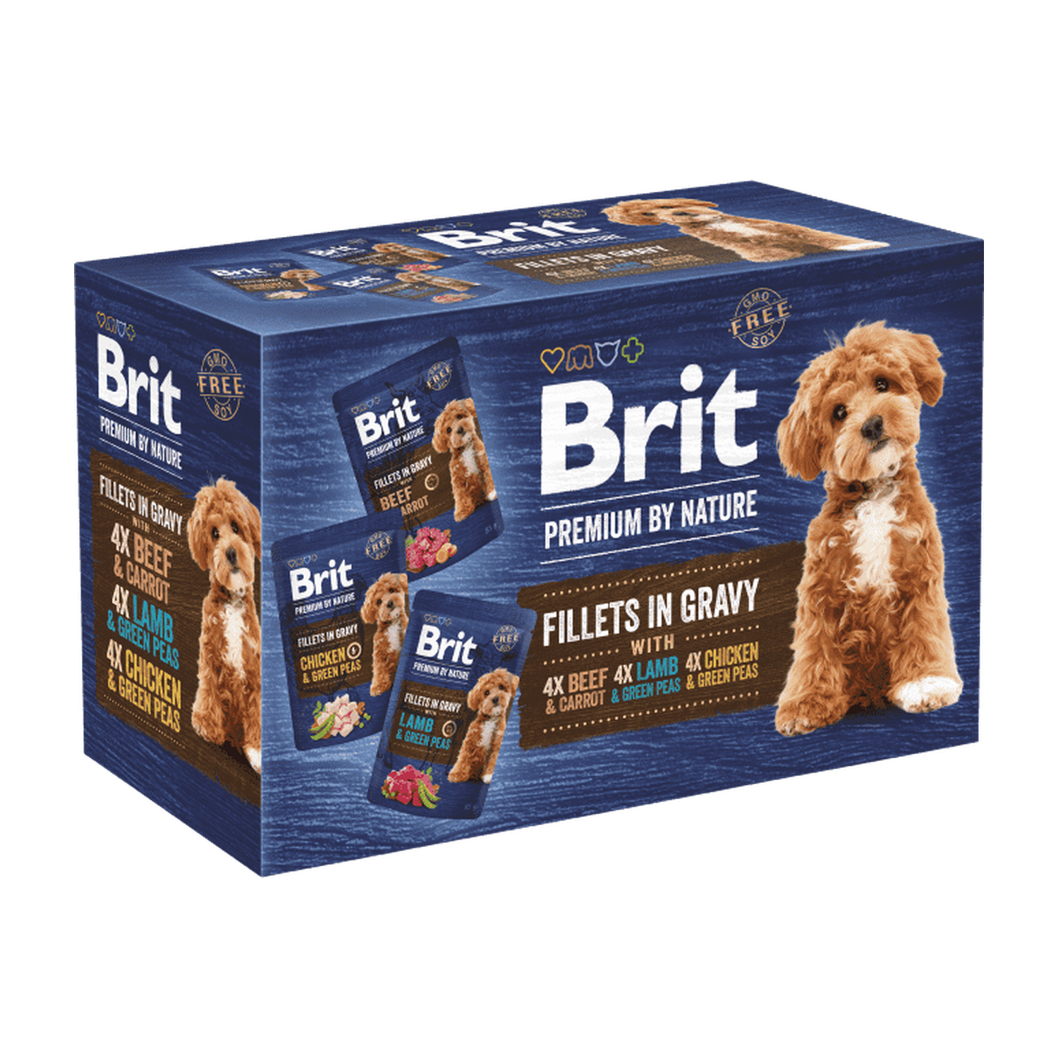 Brit Premium by Nature Dog Fillets in Gravy Multipack (12x85g)