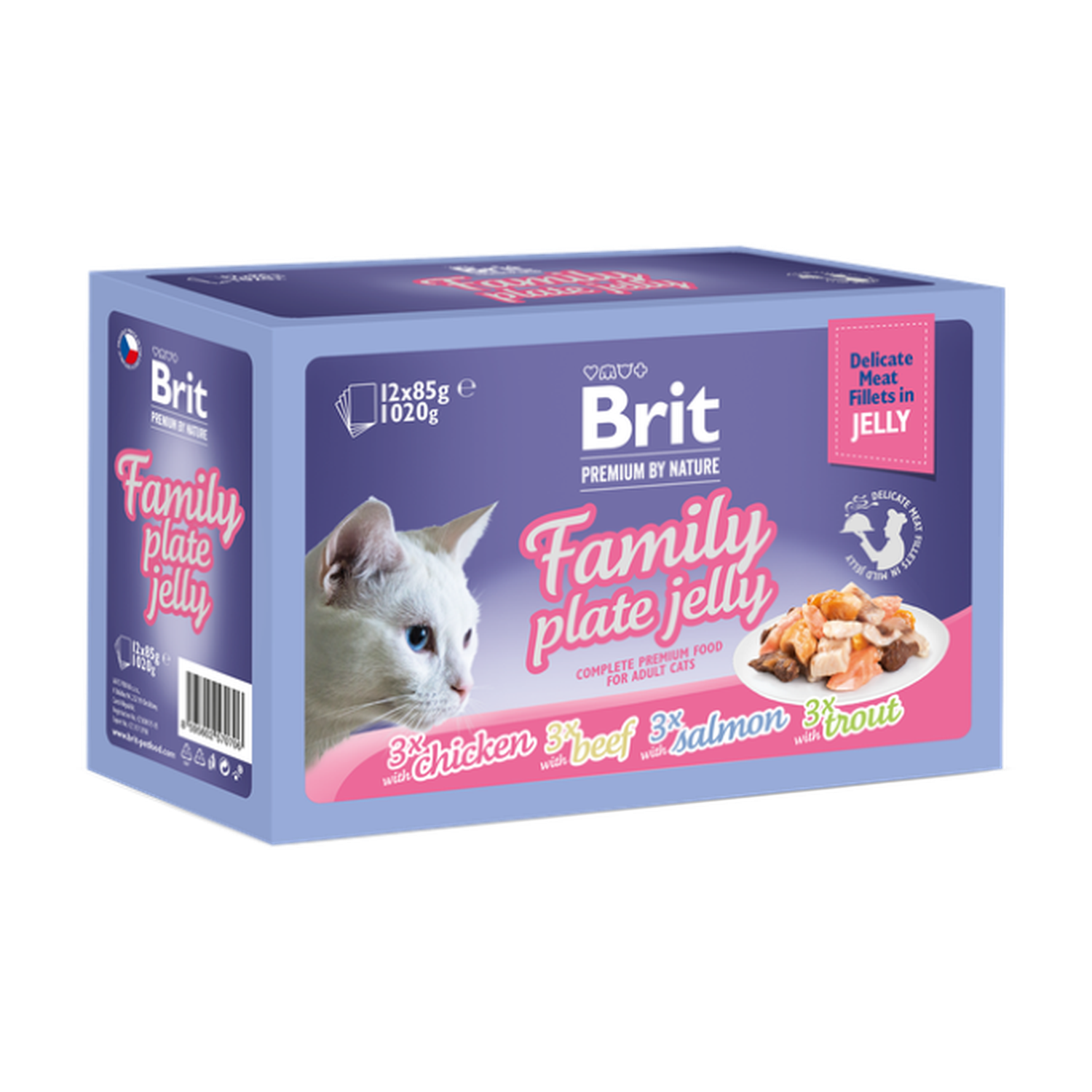 Brit Premium Cat Delicate Fillets in Jelly Family Plate (12 x 85 g)