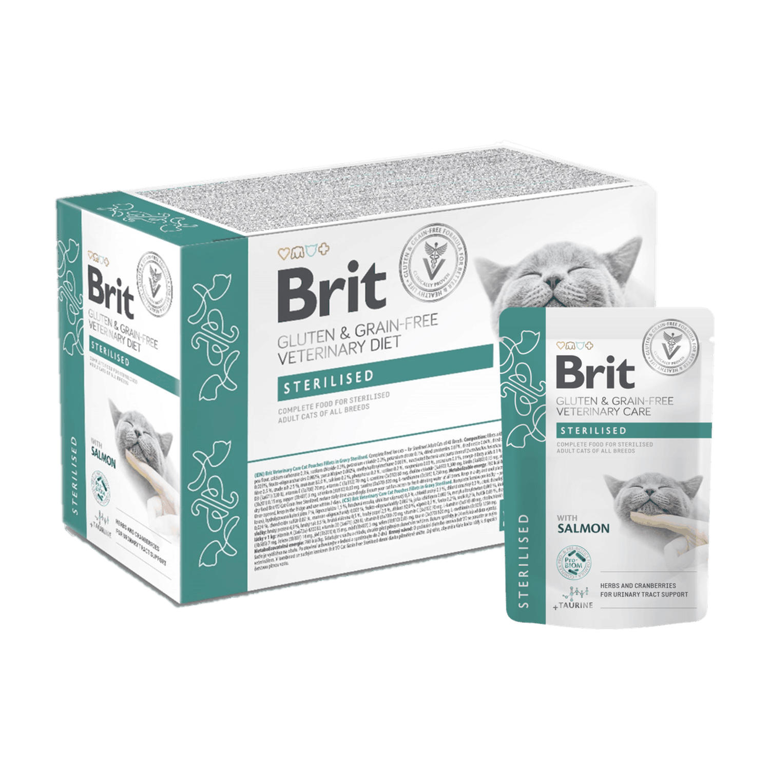 Brit Grain & Gluten-Free VD Care Cat Pouch fillets in Gravy Sterilised 12x 85 g