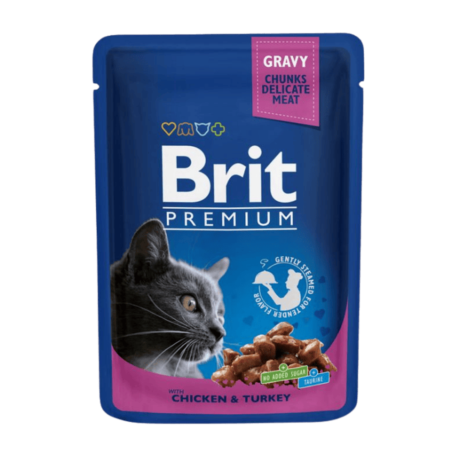 Brit Premium Cat Pouches with Chicken & Turkey
