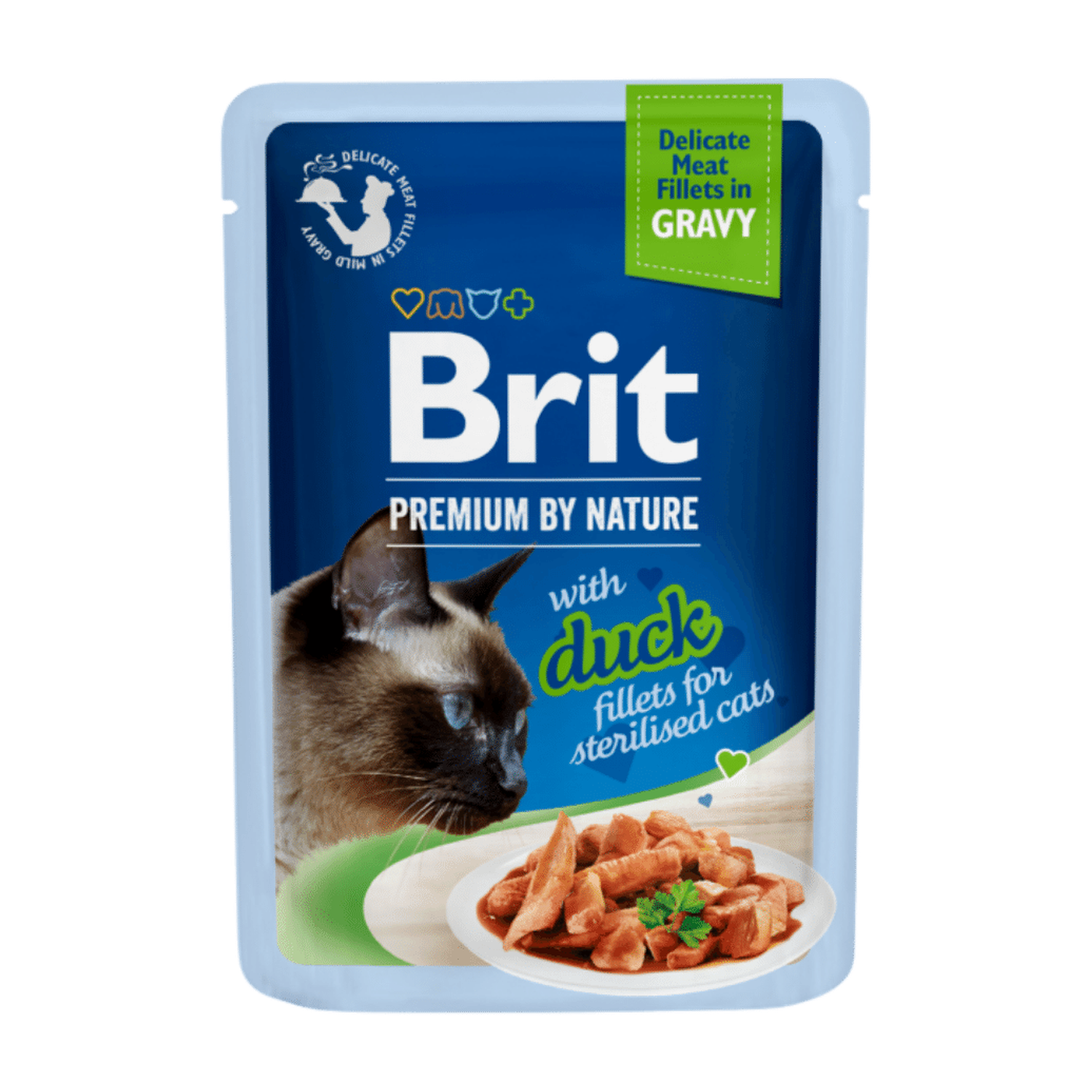 Brit Premium Cat Delicate Fillets in Gravy with Duck for Sterilised