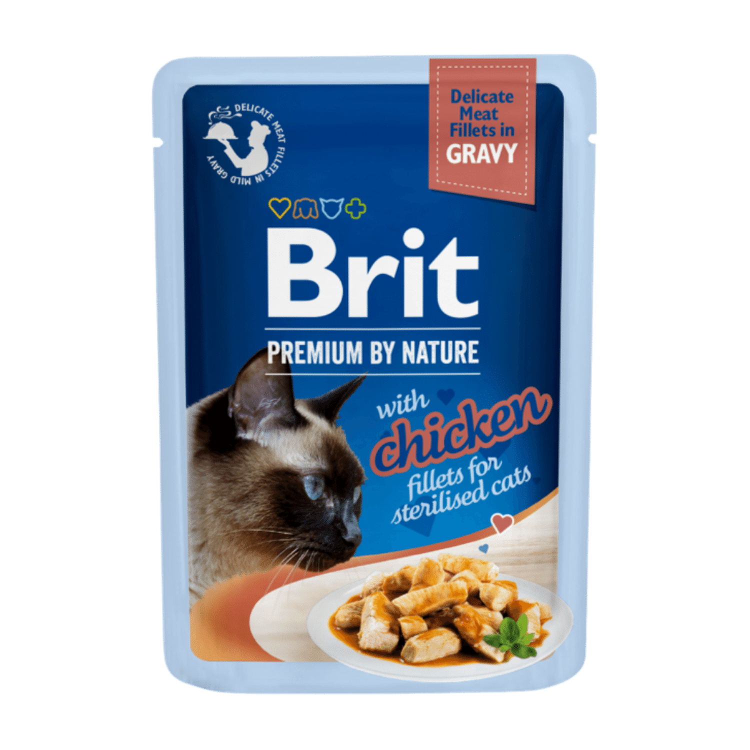 Brit Premium Cat Delicate Fillets in Gravy with Chicken for Sterilised