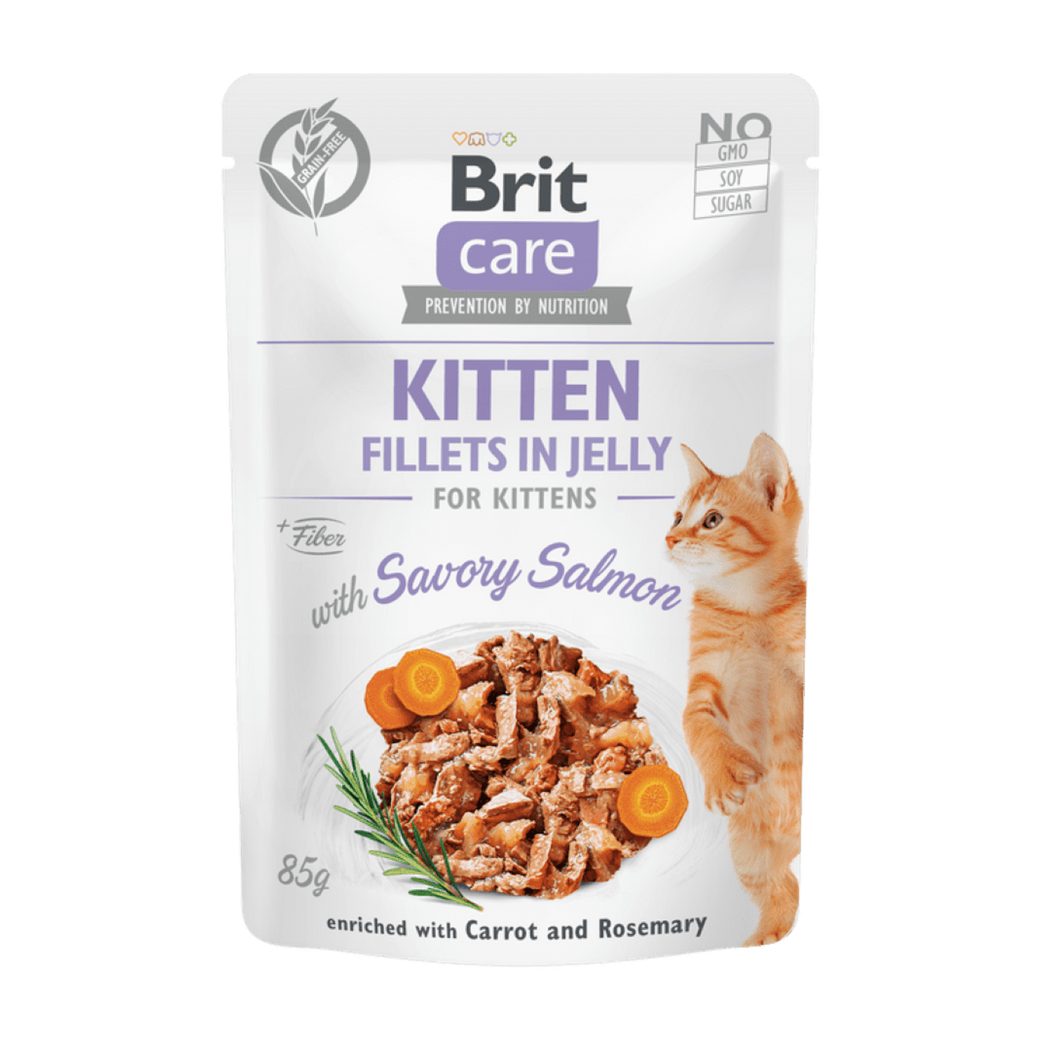 Brit Care Cat Kitten. Fillets in Jelly with Savory Salmon