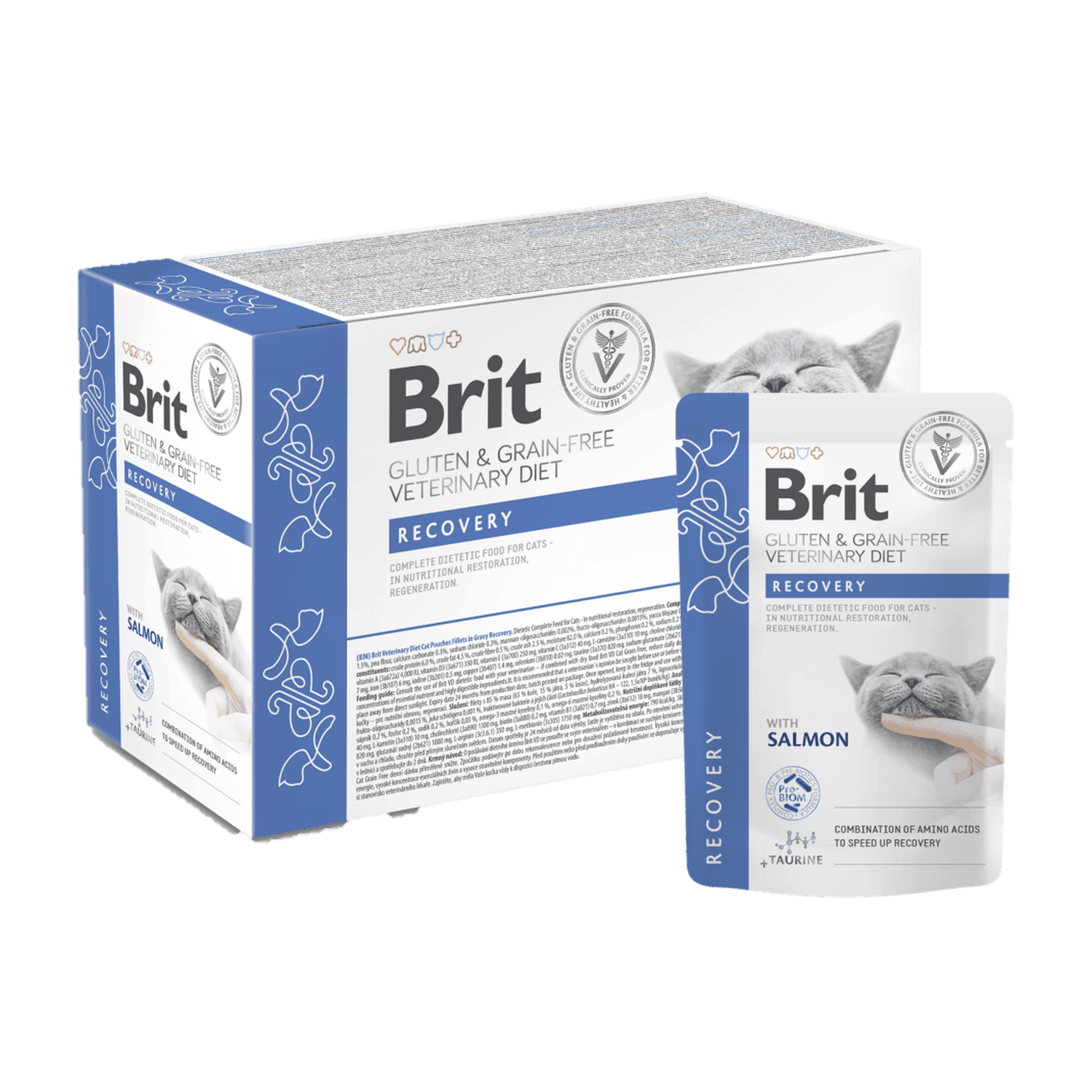 Brit Grain & Gluten-Free VD Cat Pouch fillets in Gravy Recovery 12x 85 g