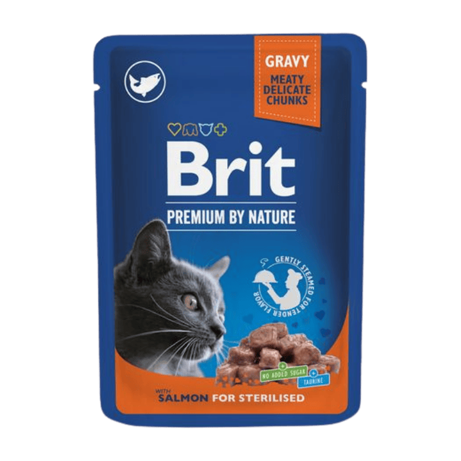 Brit Premium Cat Pouches Salmon for Sterilized