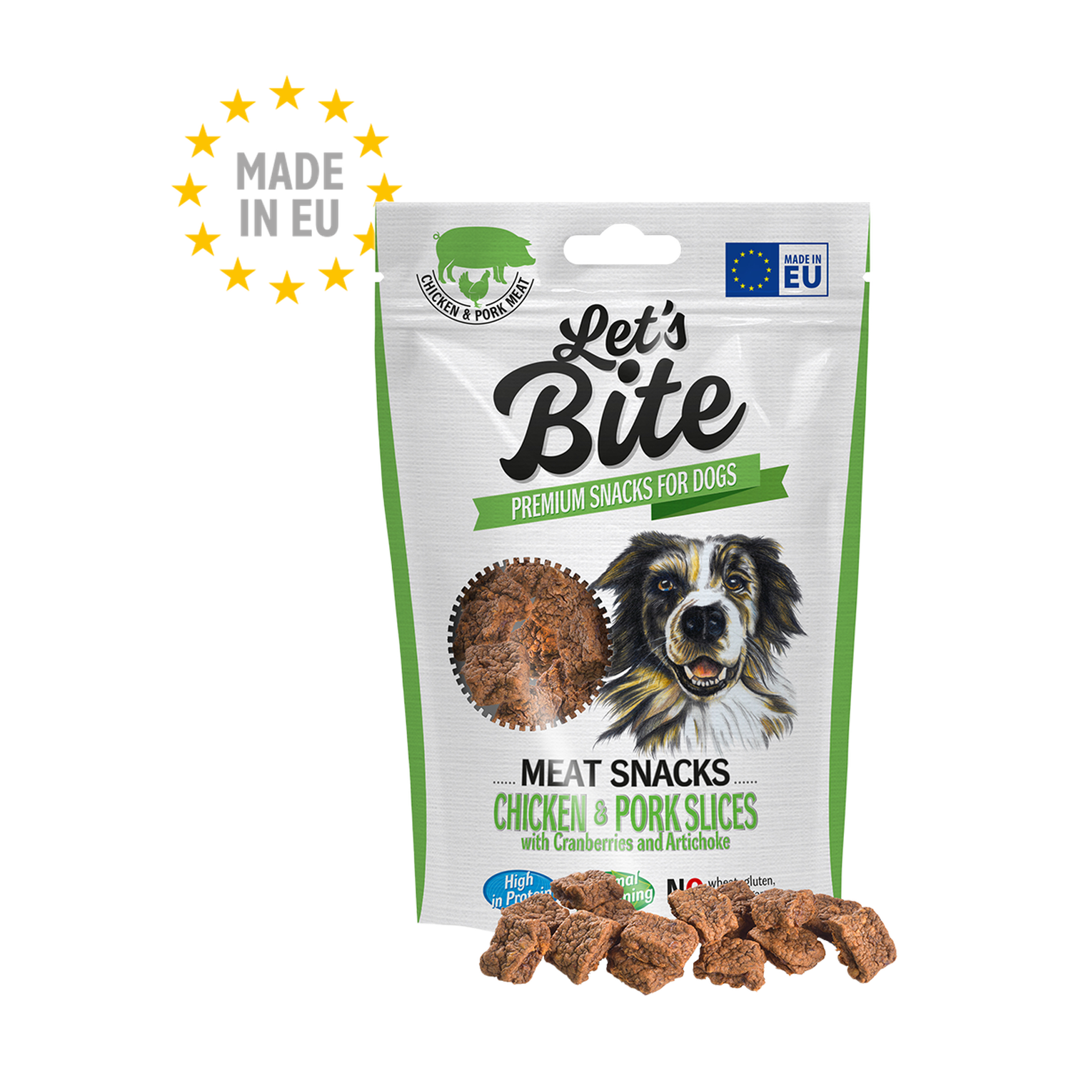 Let’s Bite Meat Snacks Chicken and Pork Slices with Cranberries and Artichoke