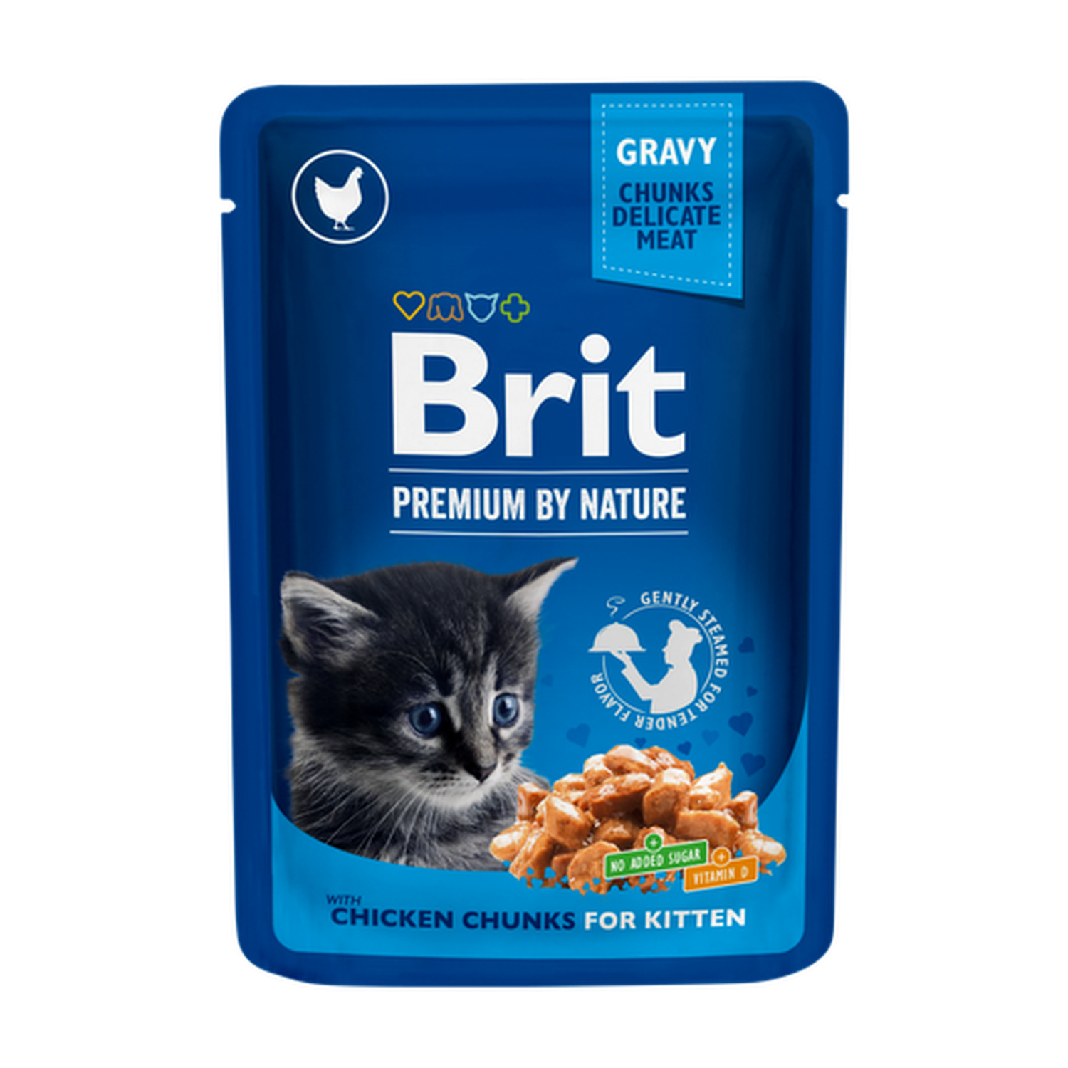 Brit Premium Cat Pouches Chicken Chunks for Kitten