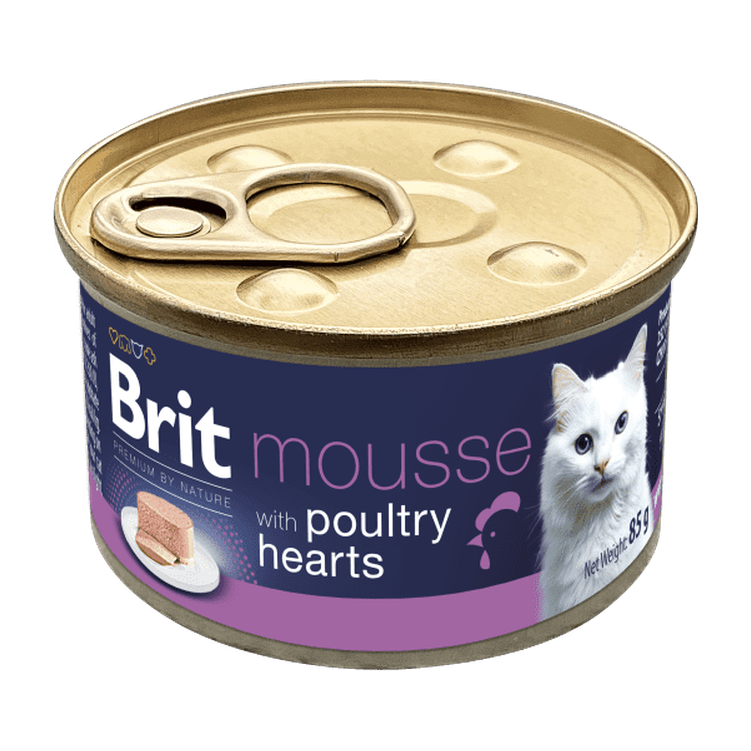 Brit Premium by Nature Cat Mousse with Poultry hearts