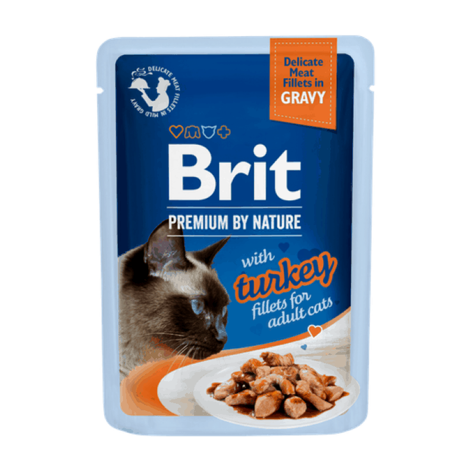 Brit Premium Cat Delicate Fillets in Gravy with Turkey