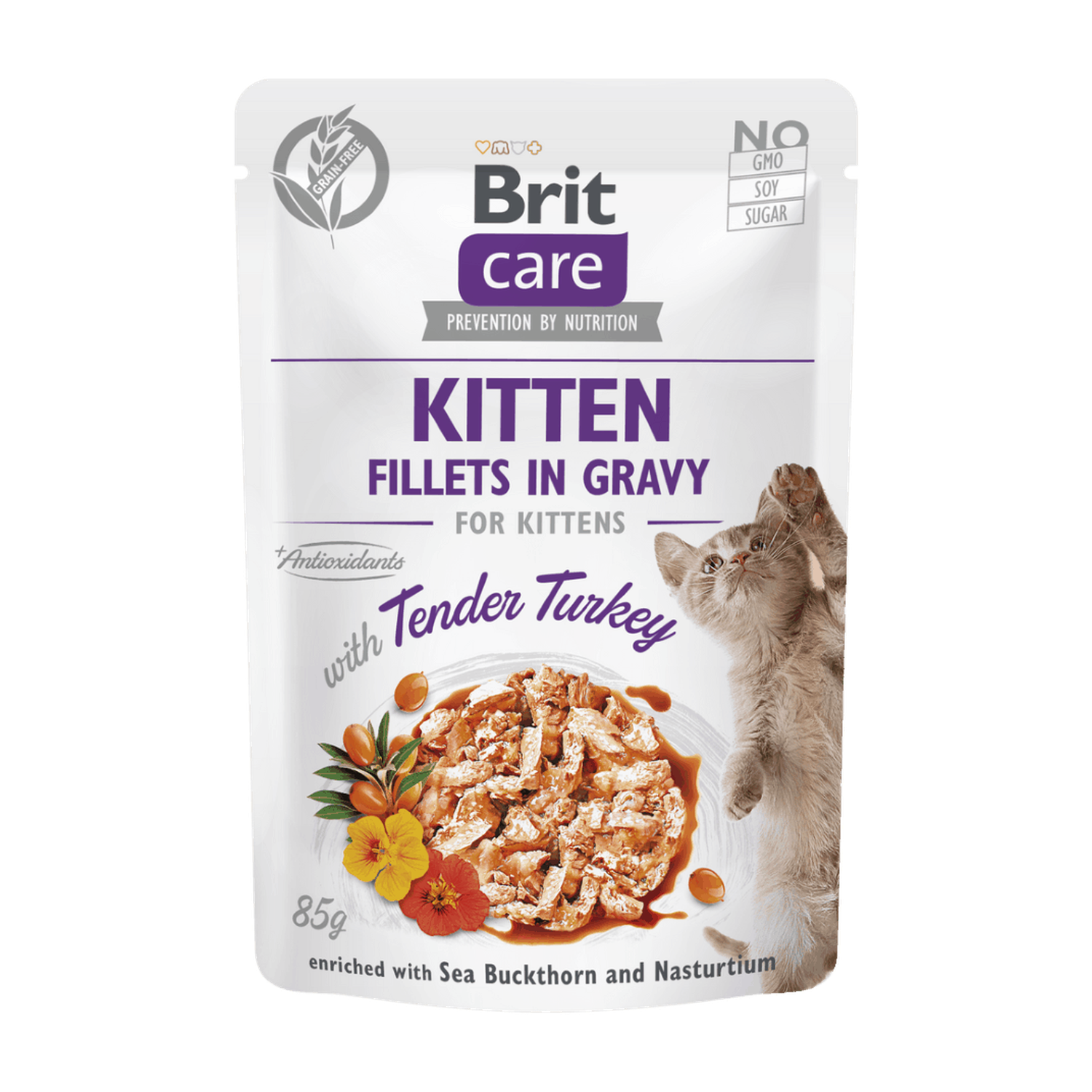 Brit Care Cat Kitten. Fillets in Gravy with Tender Turkey