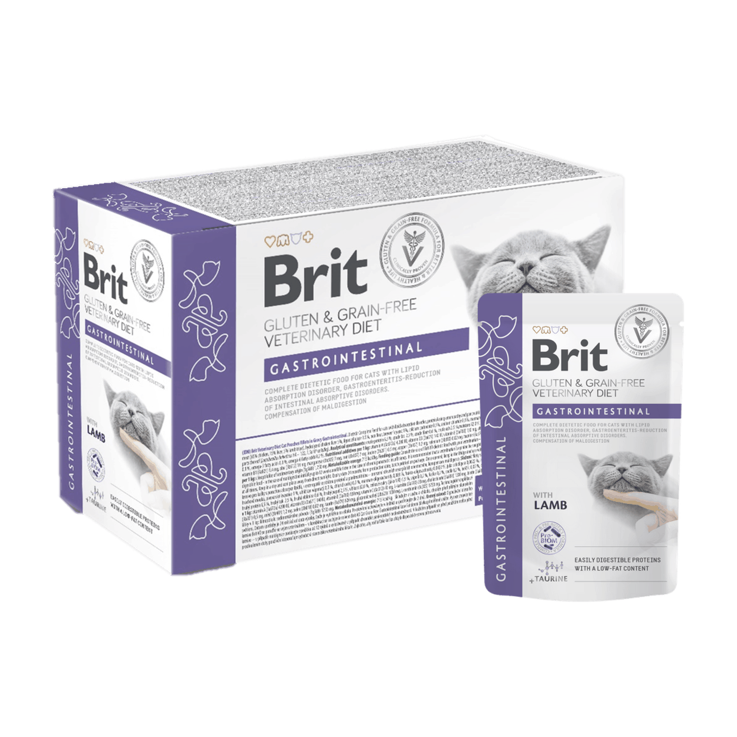 Brit Grain & Gluten-Free VD Cat Pouch fillets in Gravy Gastrointestinal 12x 85 g