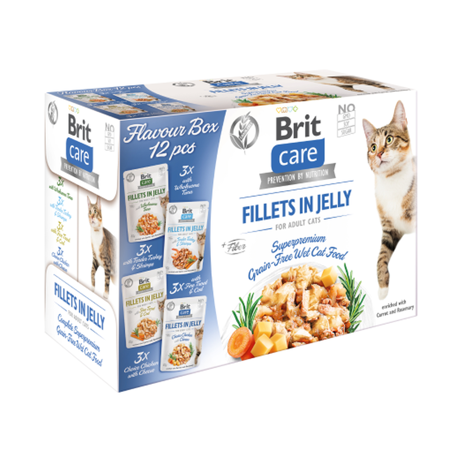 Brit Care Cat Flavour box Fillet in Jelly, , 12*85 g