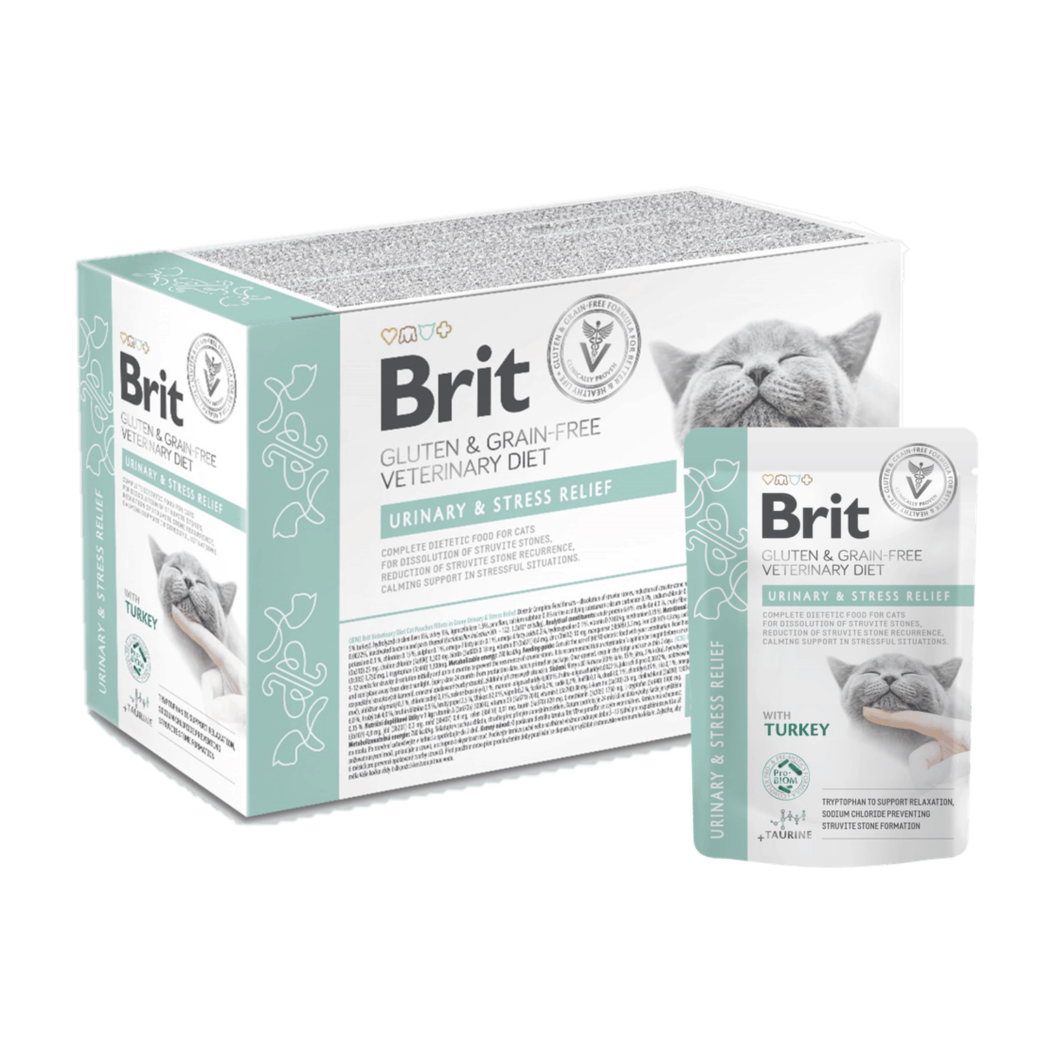 Brit Grain & Gluten-Free VD Cat Pouch fillets in Gravy Urinary & Stress Relief 12x85 g