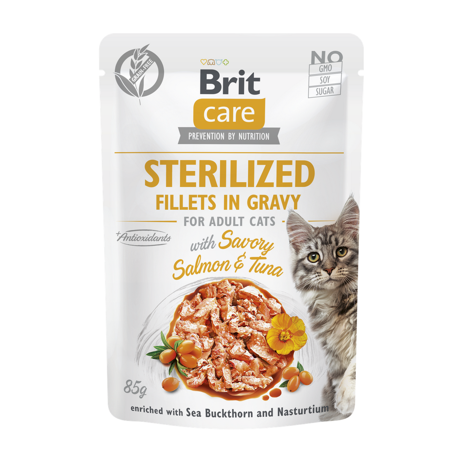 BCC Sterilized. Fillets in Gravy with Savory Salmon&Tuna