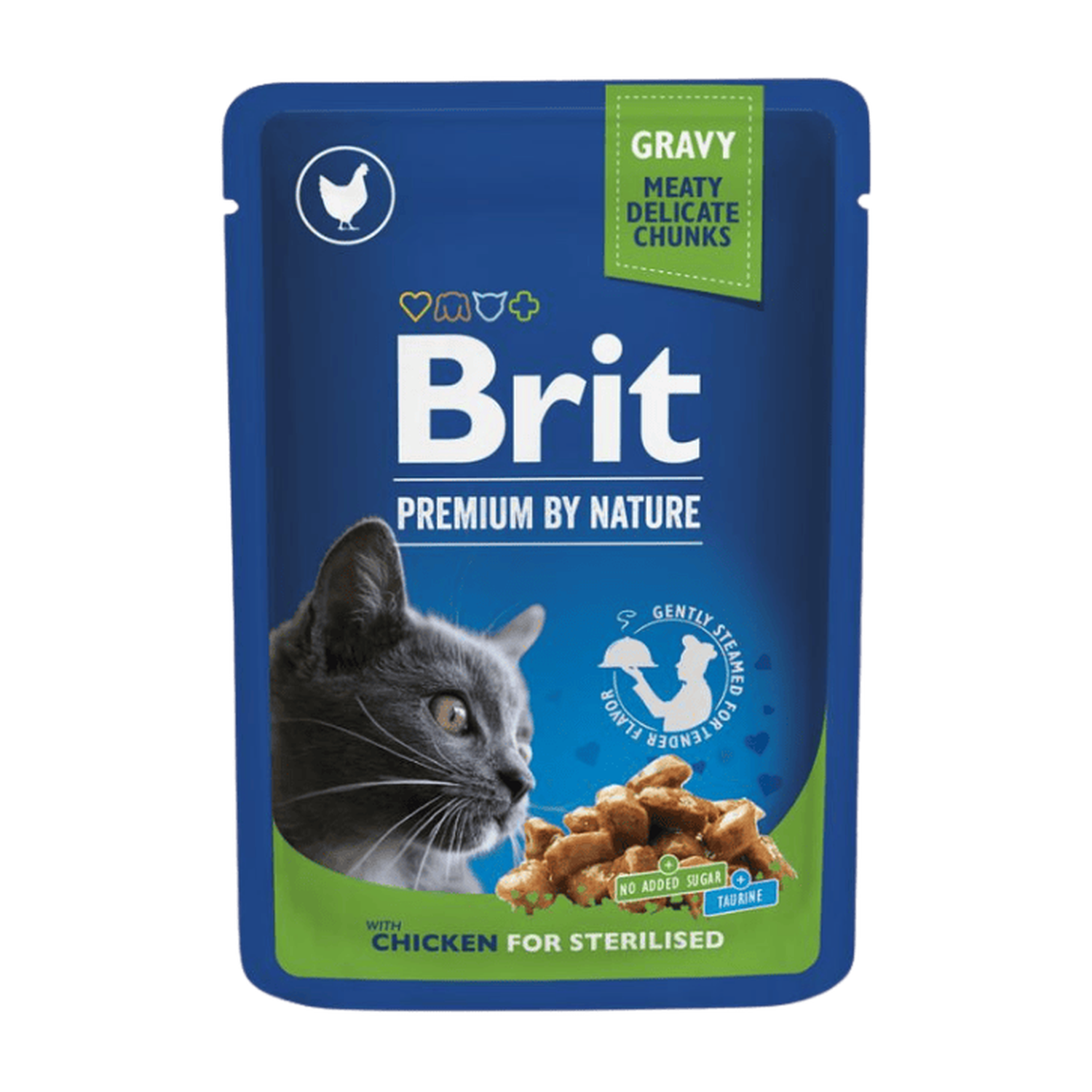 Brit Premium Cat Pouches Chicken Slices for Sterilised