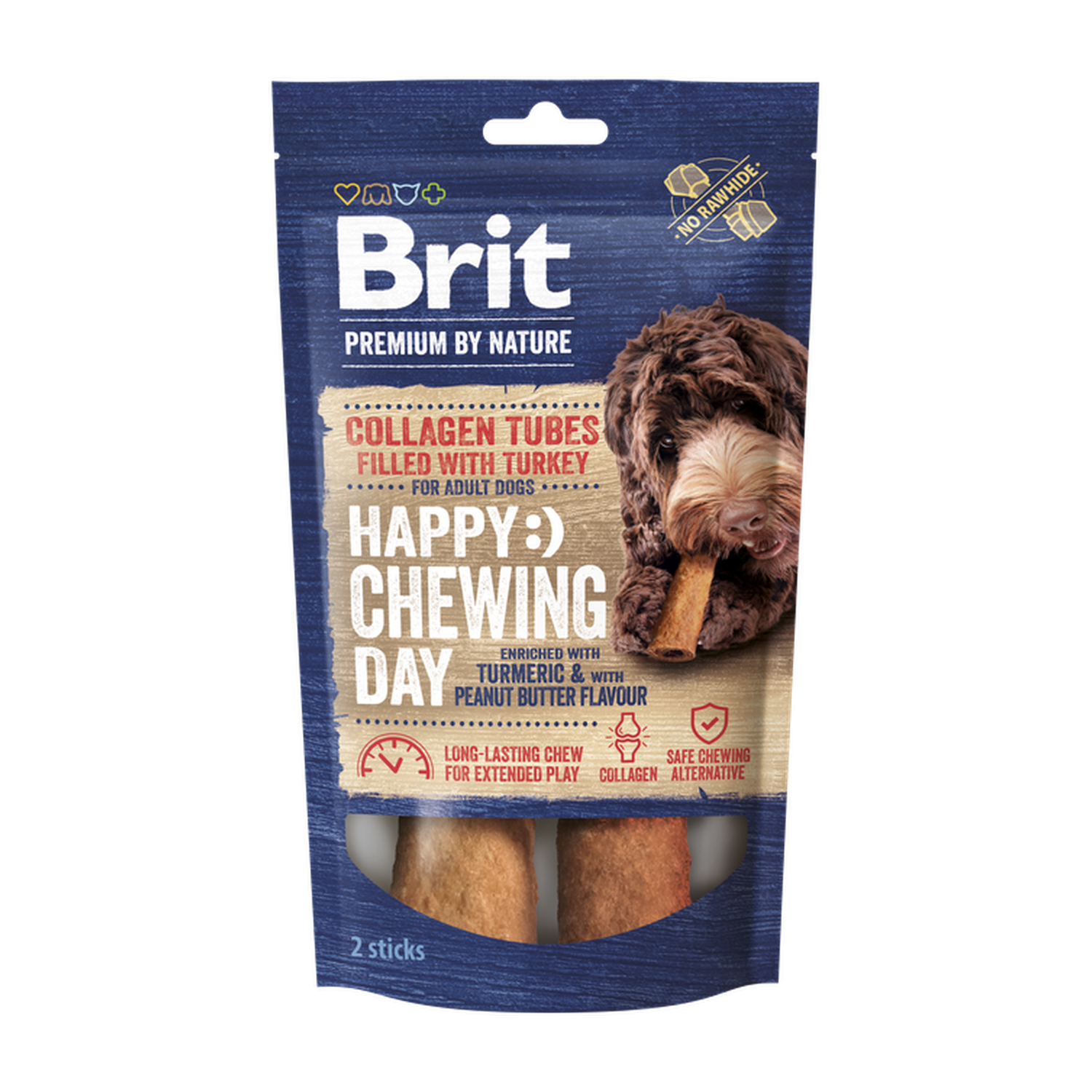 Brit Premium by Nature Collagen Chews Tubes filled with Turkey 15cmx20mm