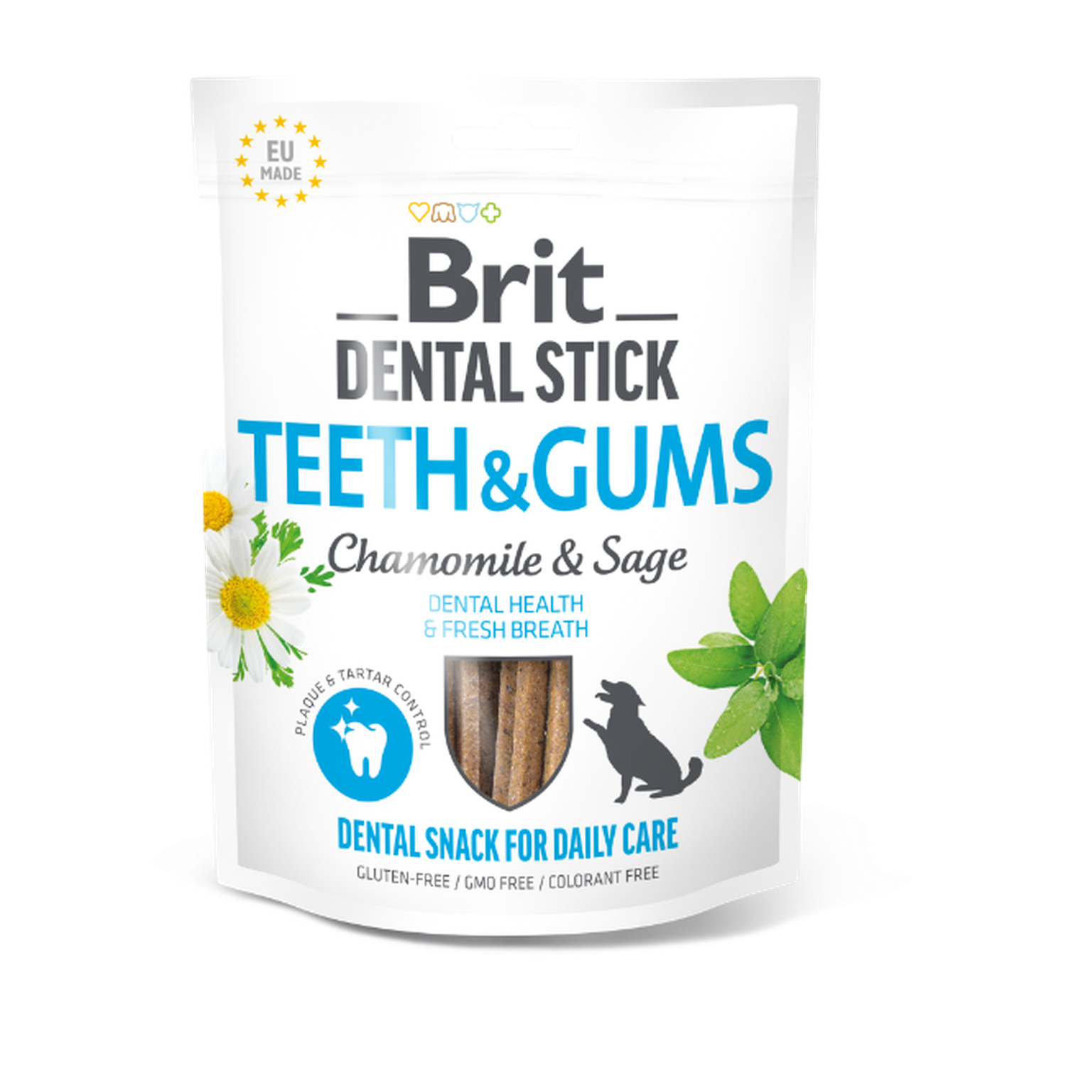 Brit Dental Stick Teeth & Gums with Chamomile & Sage 7 pcs