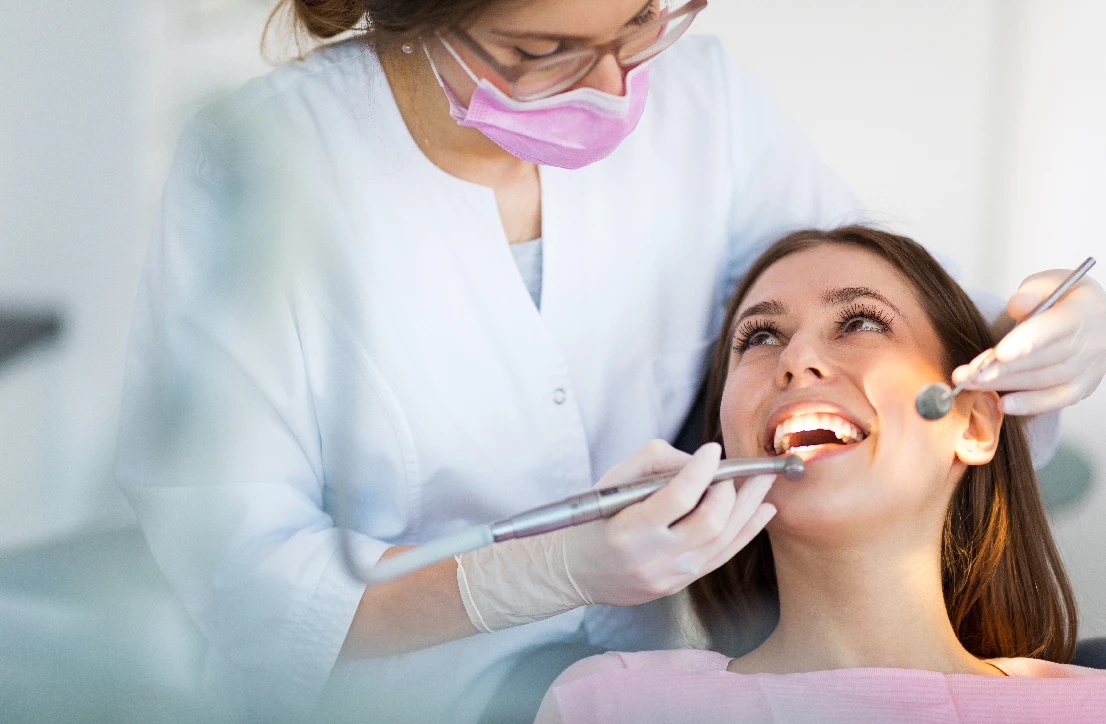 Dentist with customer