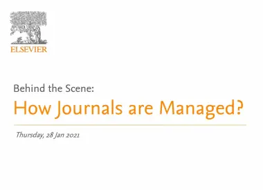 Behind the scene: how journals are managed