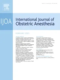 Sample cover of International Journal of Obstetric Anesthesia