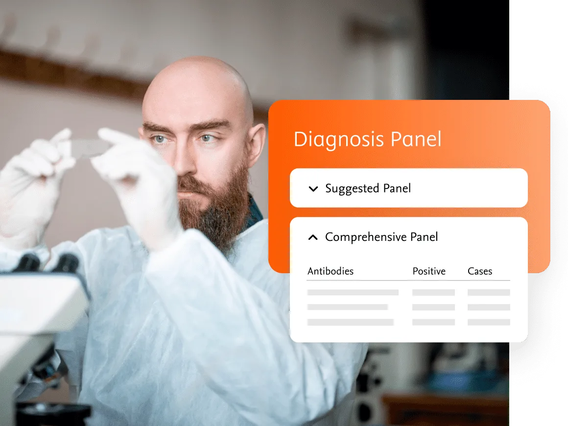 Physician looking petridish diagnosis panel_benefit