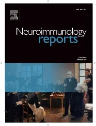 Sample cover of Neuroimmunology Reports