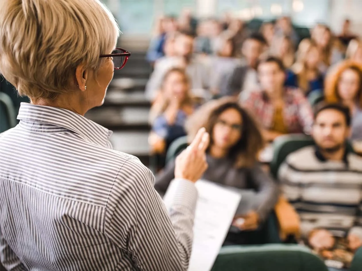 Professor lecturing