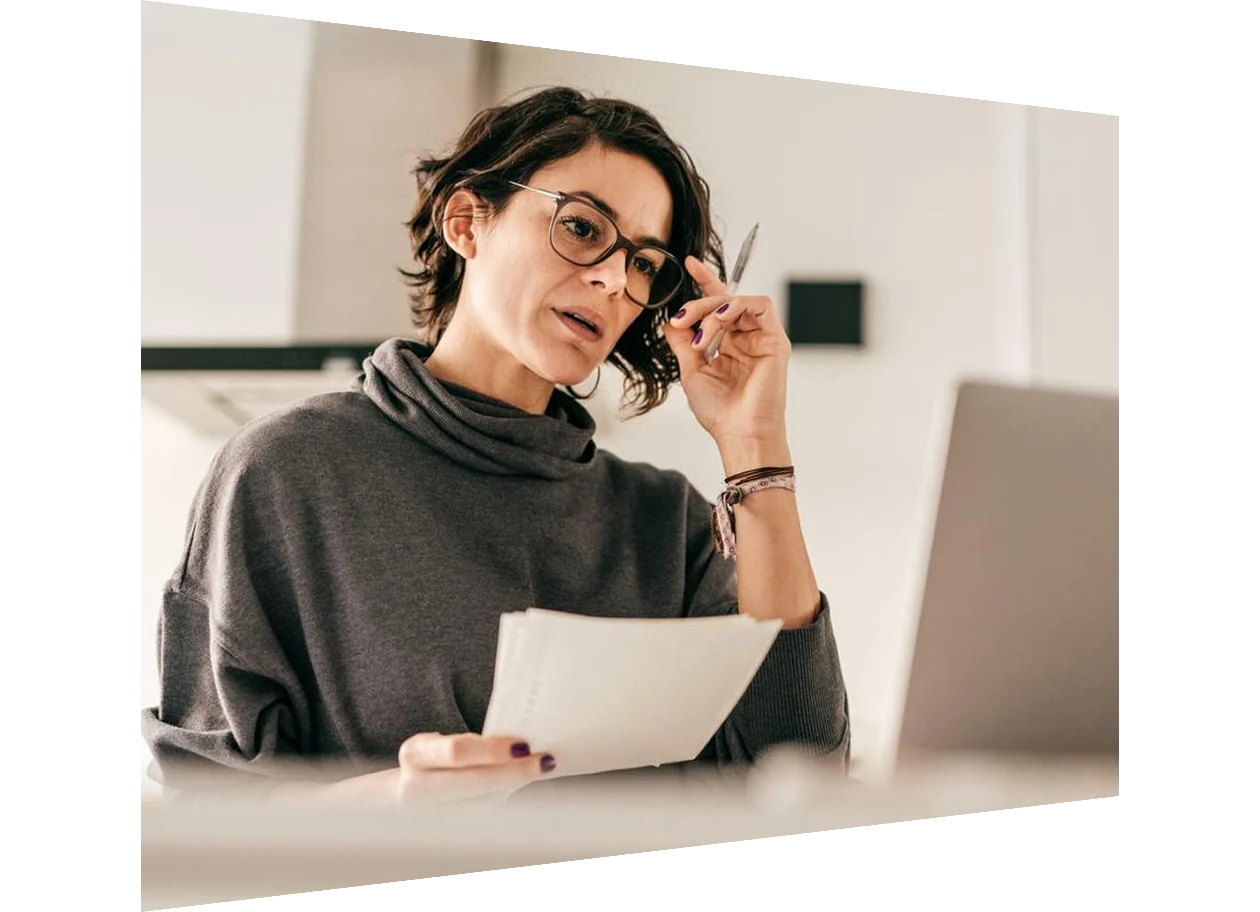 Young businessperson at the office using a computer