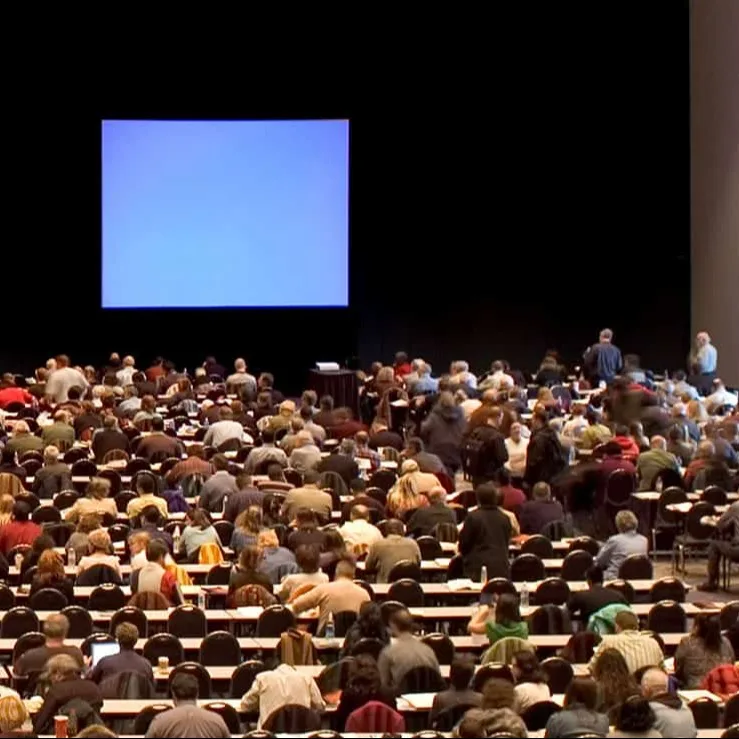 Blur of auditorium room during conference
