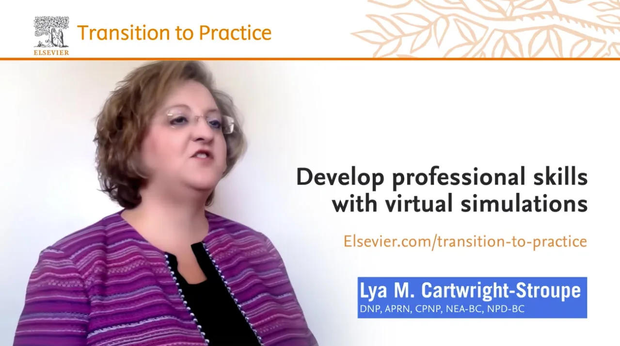 Lya M. Cartwright-Stroupe with Transition to Practice presentation background