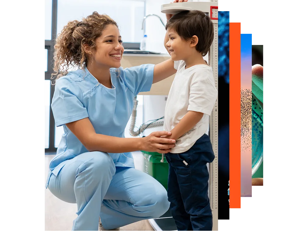 Oncologist talking to female patient in a cancer clinic