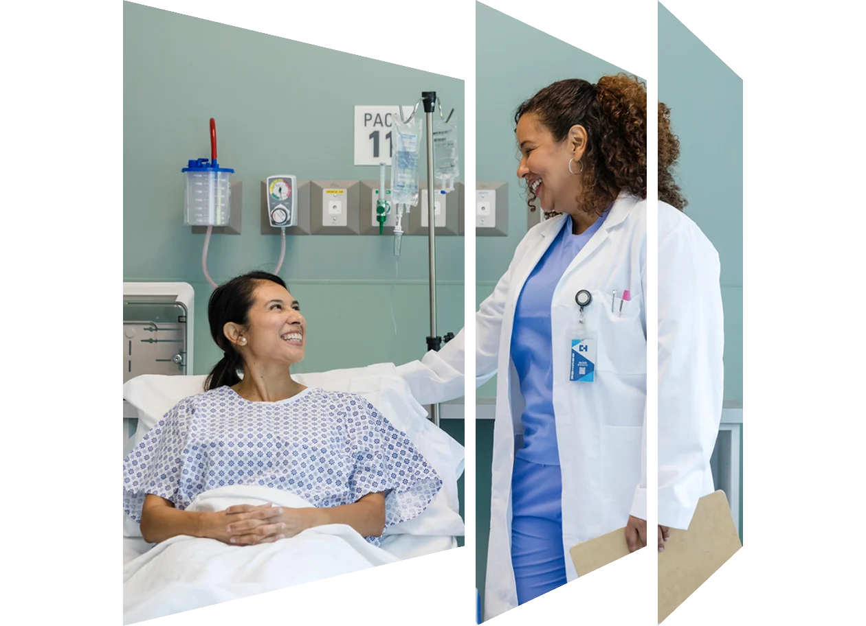 Medical professionals discussing clinical decisions