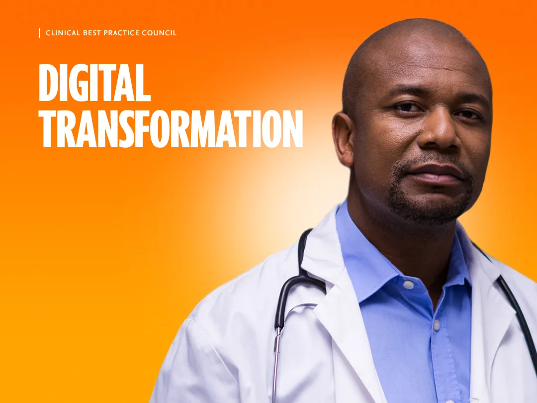 Doctor next to head of Digital Transformation