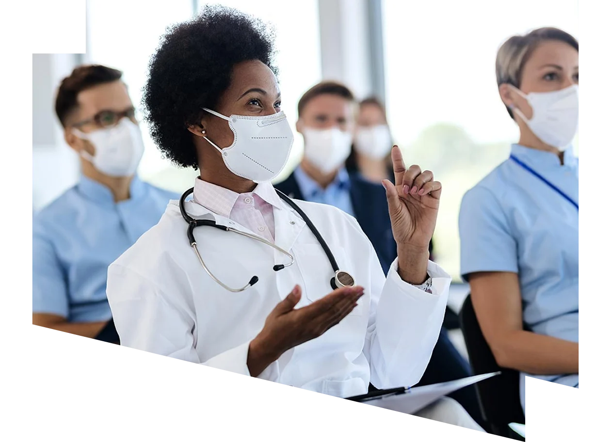 Doctor's in a classroom setting