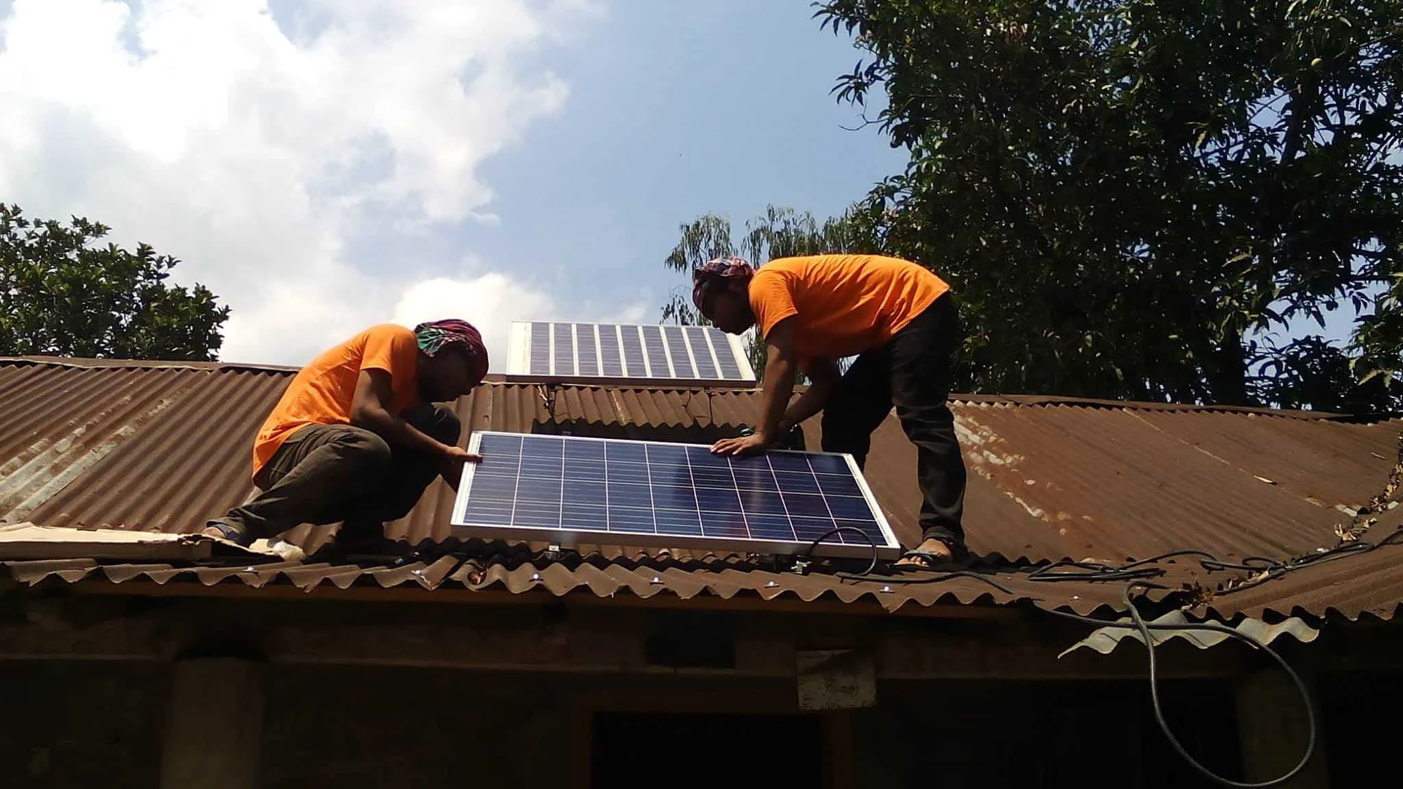 installing solar panels on roof