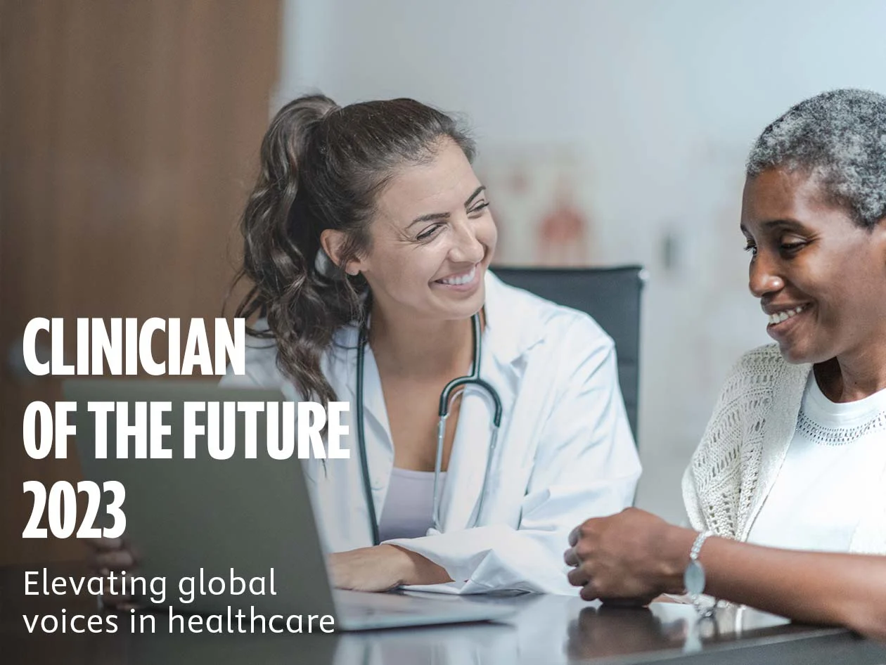 Clinician of the Future 2023 - female physician smiling at female patient