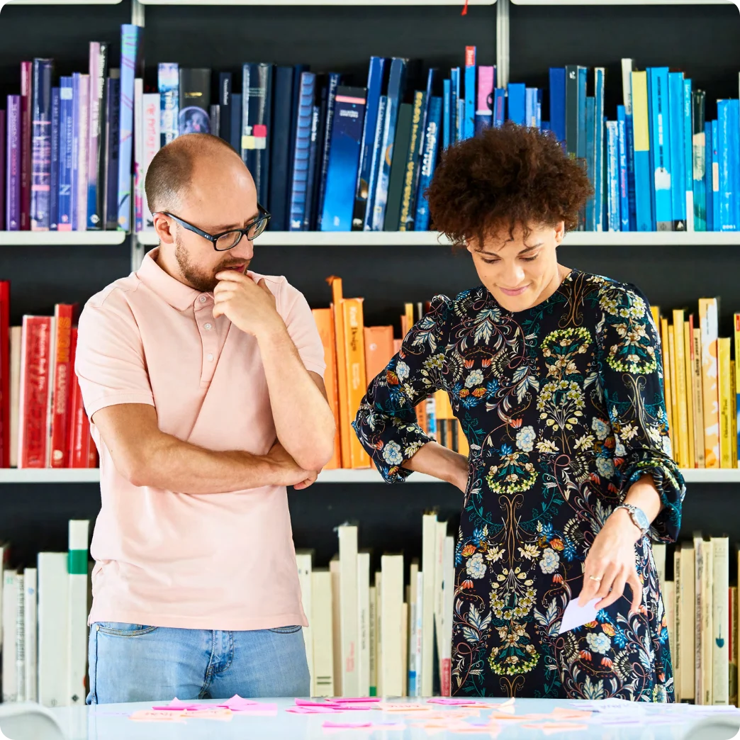 Two Librarians brainstorming