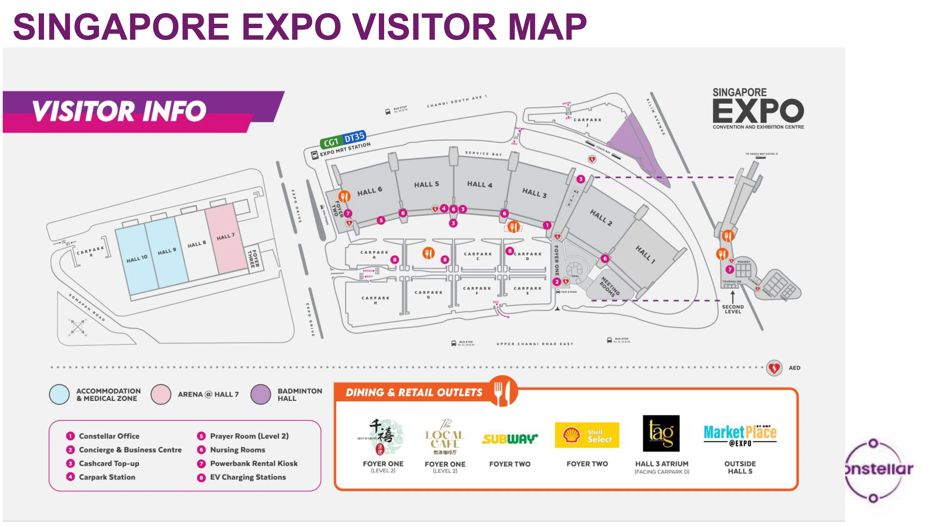 Singapore Expo Visitor Info Map - Meeting Rooms